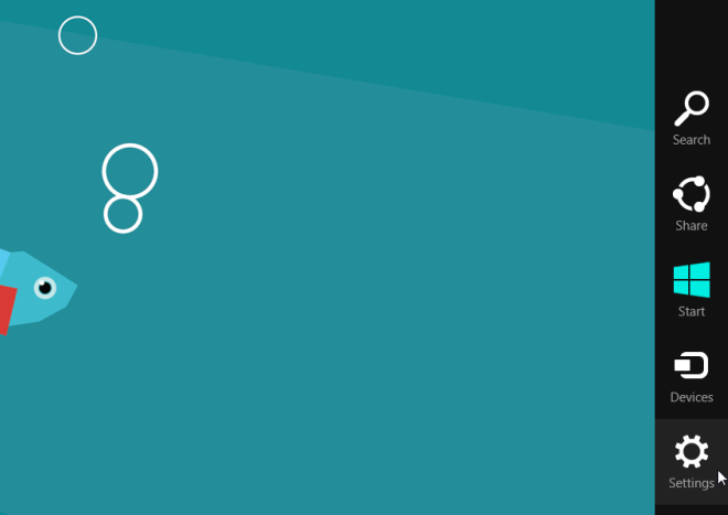 Show Charms bar Setting pane How to Refresh Windows 8 / Reset on Laptop, Computer