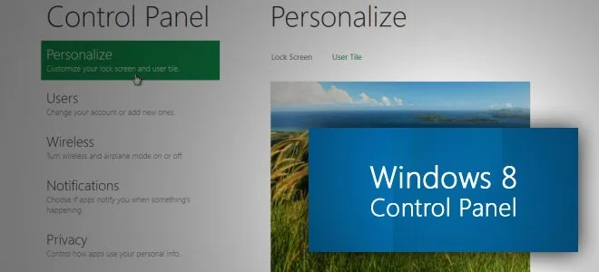 Win 8 Metro Control panel