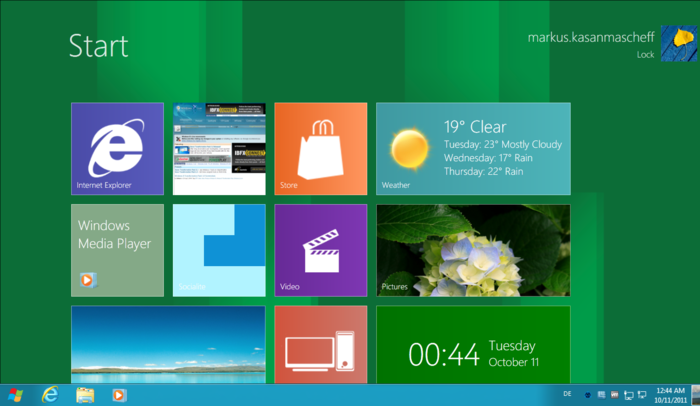Windows 7 METRO UI Window