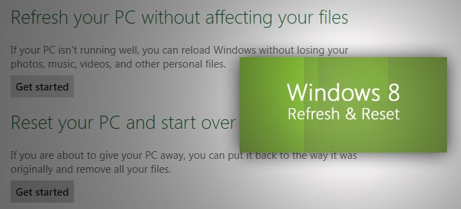How to Refresh Windows 8 / Reset on Laptop, Computer