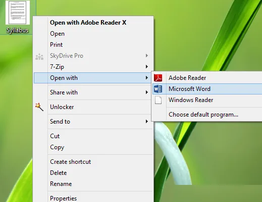 Edit PDF in MS Office - 2013