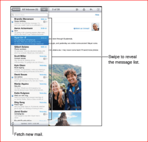 MAIL mail in ipad
