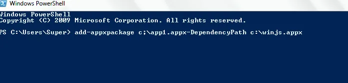 windows 8 power shell command