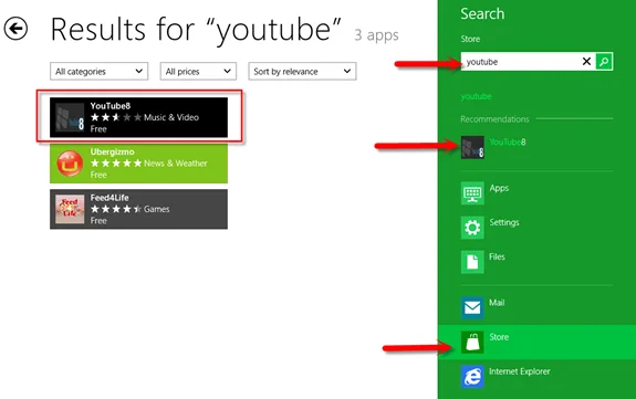 windows 8 youtube metro app - 1