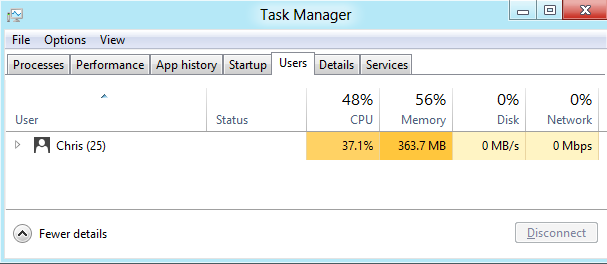 windows 8 task manager users tab