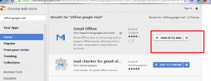 add gmail offline app