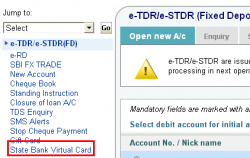 sbi virtual card option