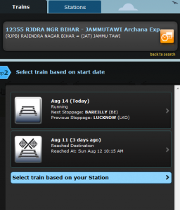 train running status