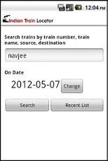 Android running Train Status App android running train status app