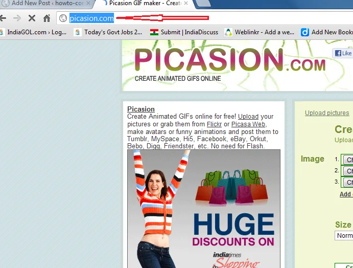 picasion web page