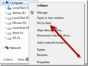 Place Computer Icon in Windows 8 Start Menu