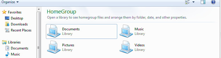Configure Homegroup in windows 8