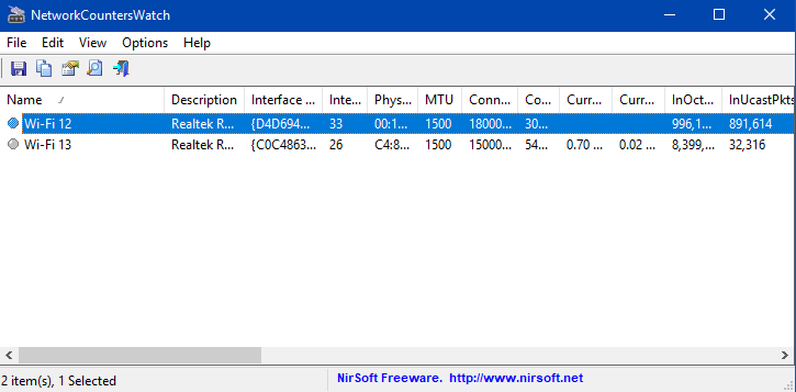 Download NetworkCountersWatch For Windows Pic 1