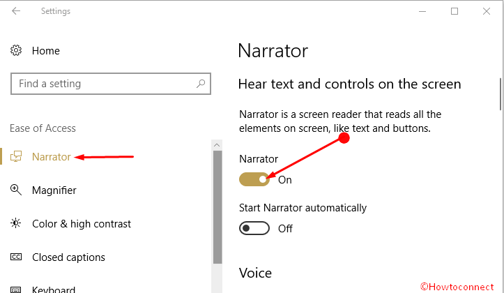 How to Choose Audio Channel for Narrator Speech Output on Windows 10 image 1