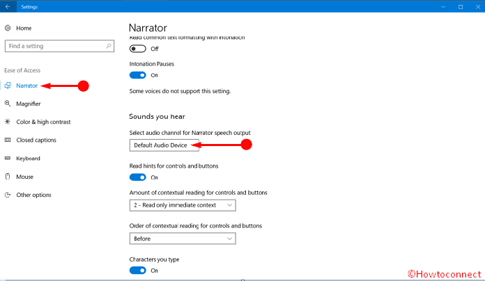 How to Choose Audio Channel for Narrator Speech Output on Windows 10 image 2