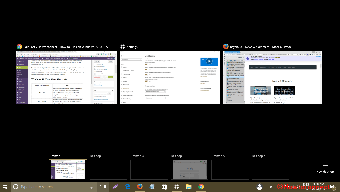 Windows 10 Task View Shortcuts image 2