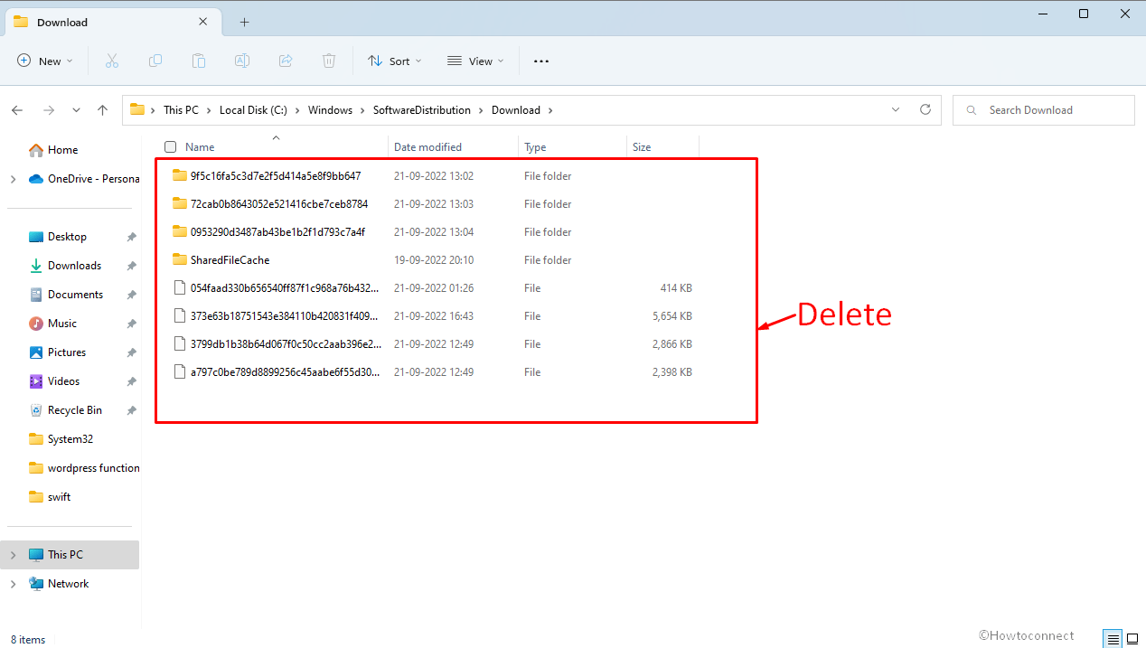 Delete content from SoftwareDistributionDownload