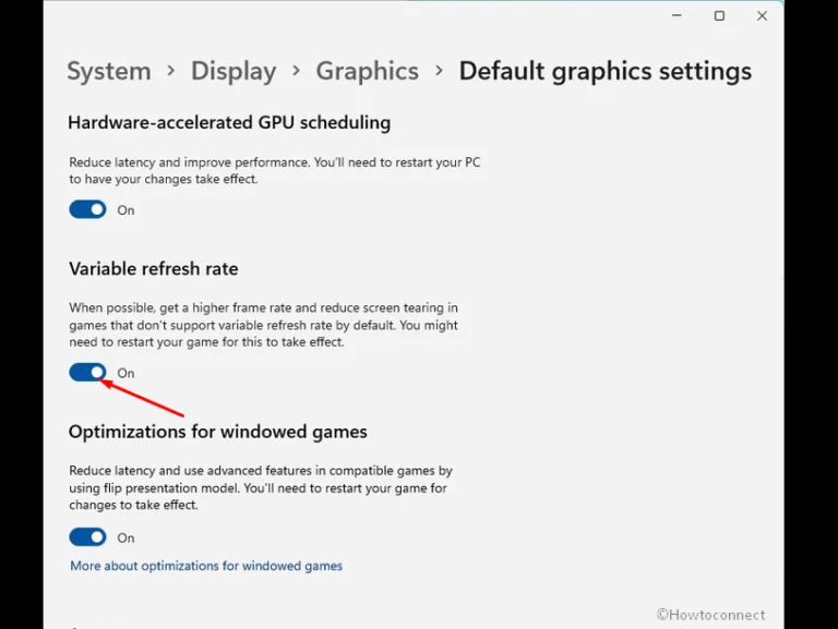 windows 10 graphics settings variable refresh rate