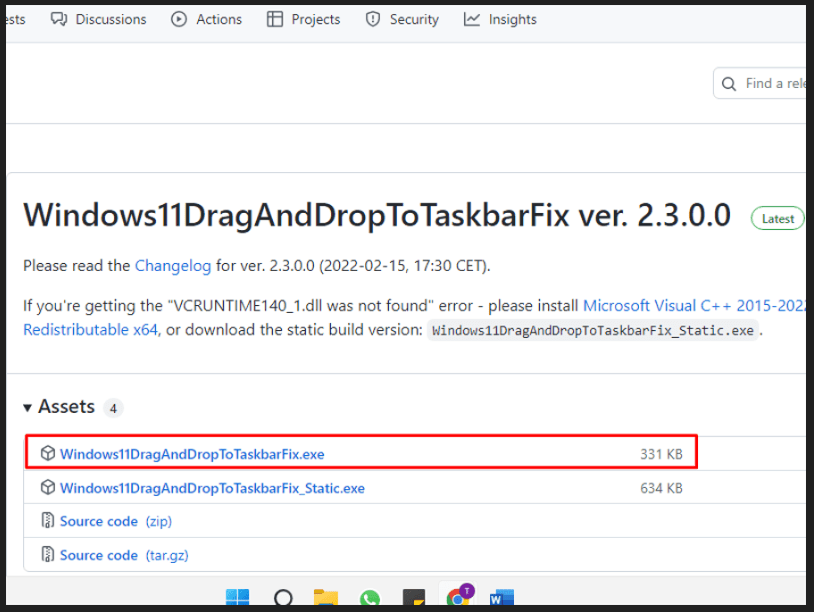 Windows11DragAndDropToTaskbarFix