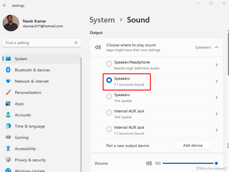 Fix 7.1 Surround Sound not working error in Windows 11