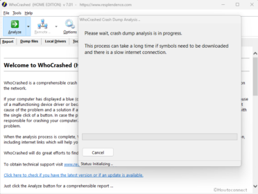 Whocrashed Software WhoCrashed: A Tool to analyze Dump and reveal culprit driver on Windows