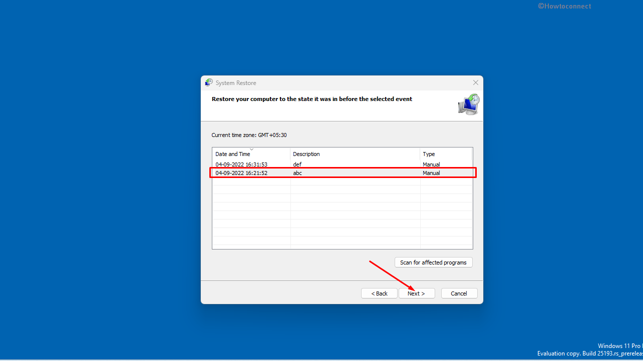restore point before installing Microsoft Edge 105.0.1343.25