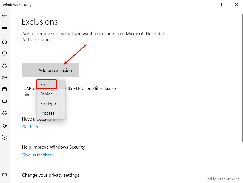 +Add an exclusion in virus & threat protection windows defender
