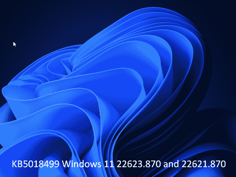 KB5018499 Windows 11 22623.870 and 22621.870