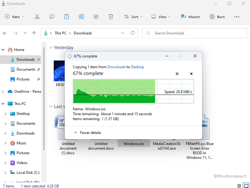 Slow Performance when Copying Multi GB File in Windows 11 22H2 Error