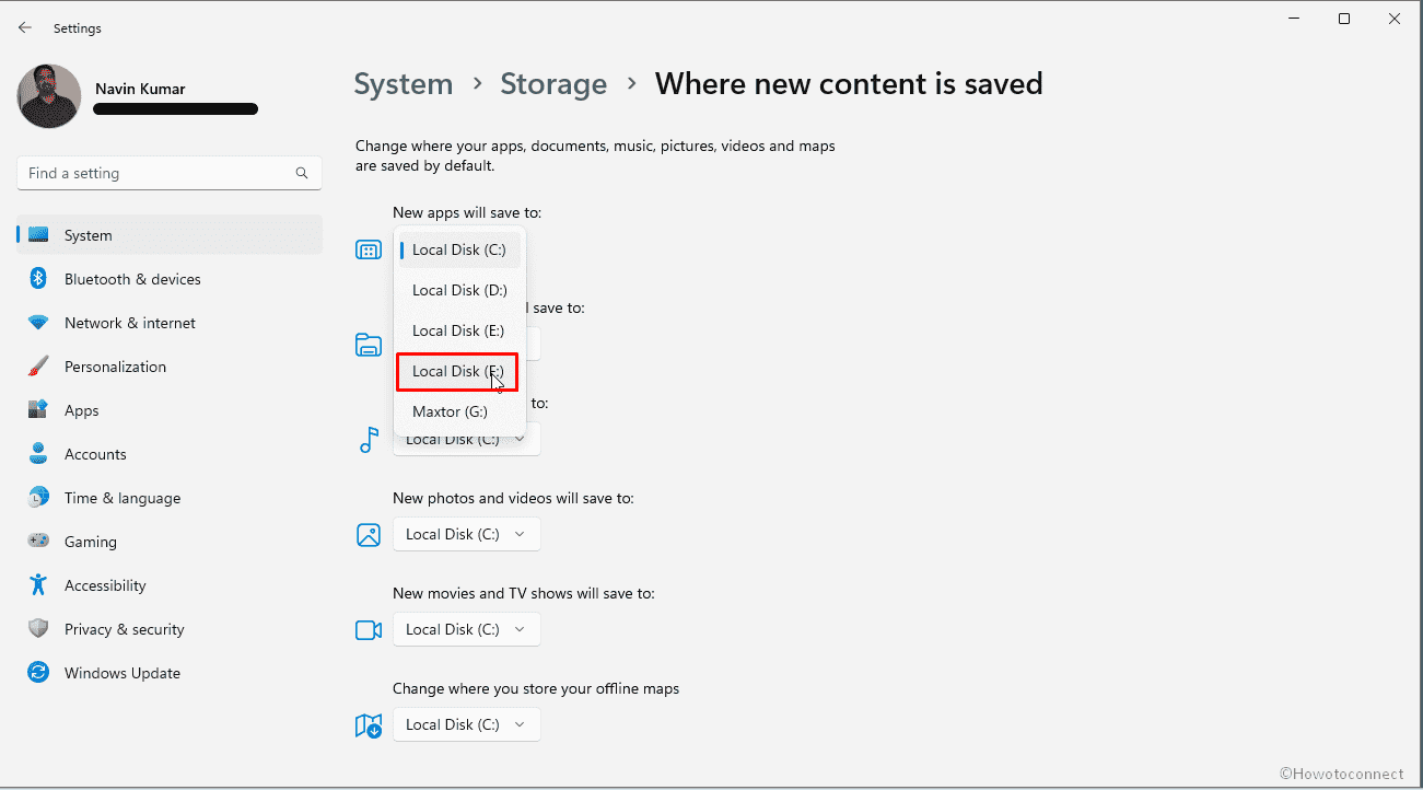 Change the configuration of Storage Settings to download the app
