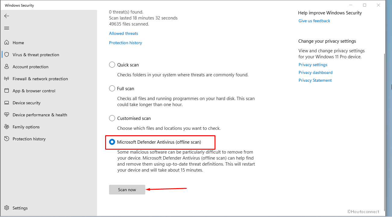 Run Windows Defender Scan