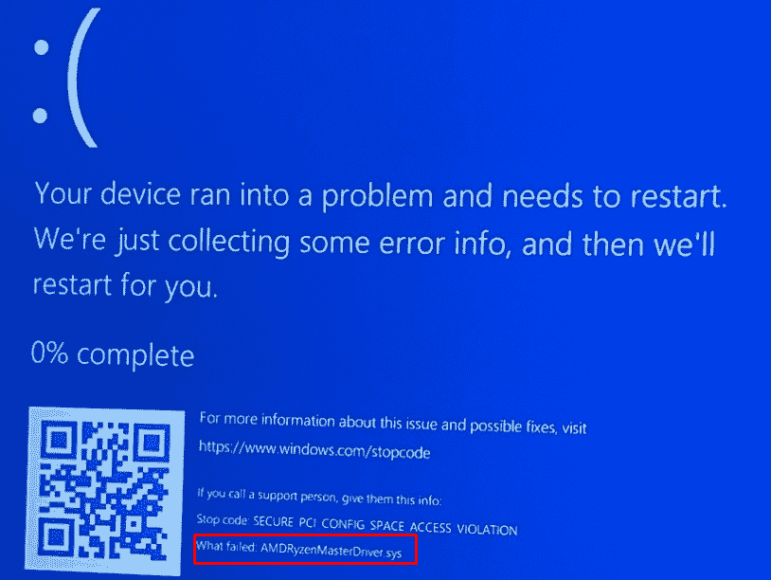 Fix AmdRyzenMasterDriver.sys Blue Screen Error BSOD in Windows 11 or 10