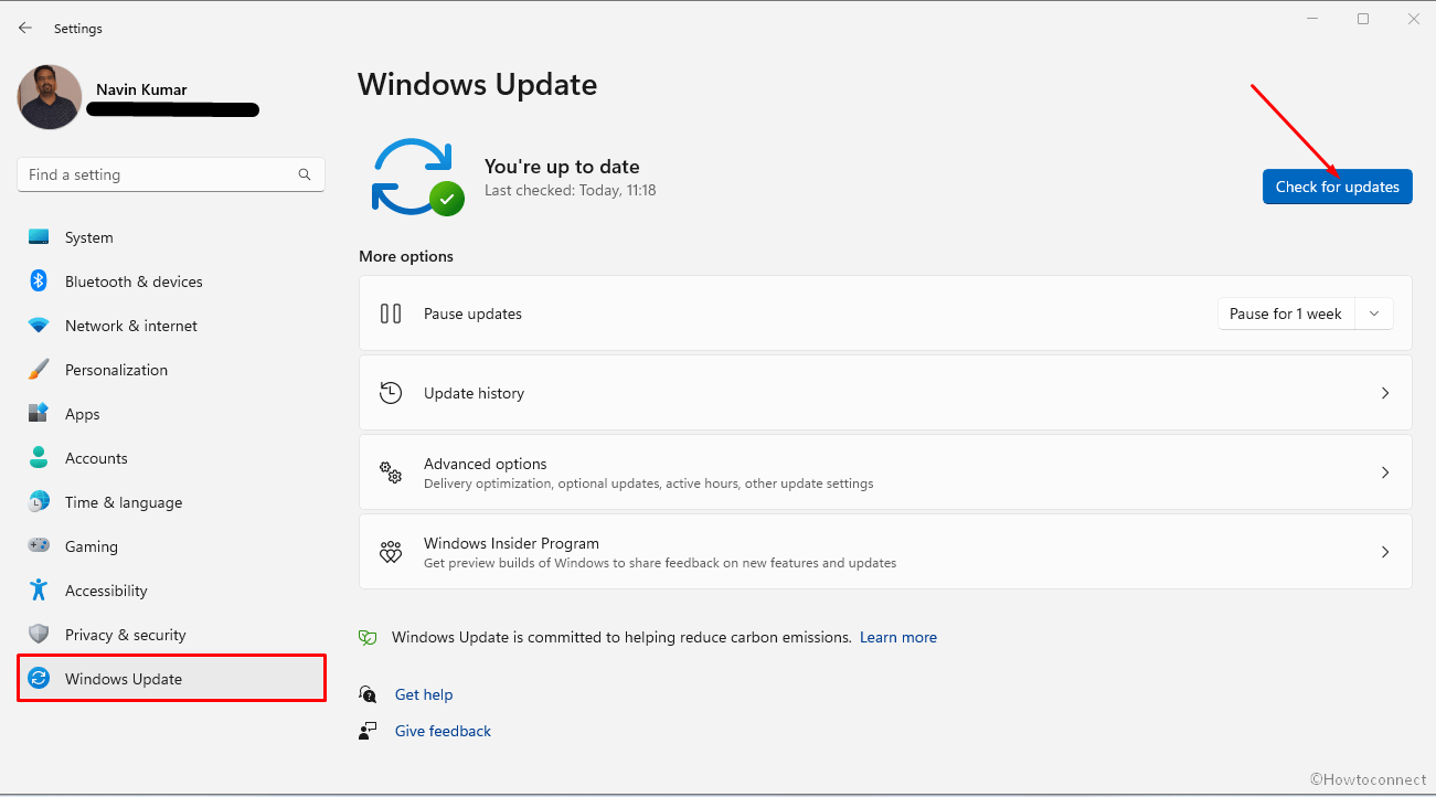 Install pending Windows updates to solve the driver problem in Windows 11 and 10