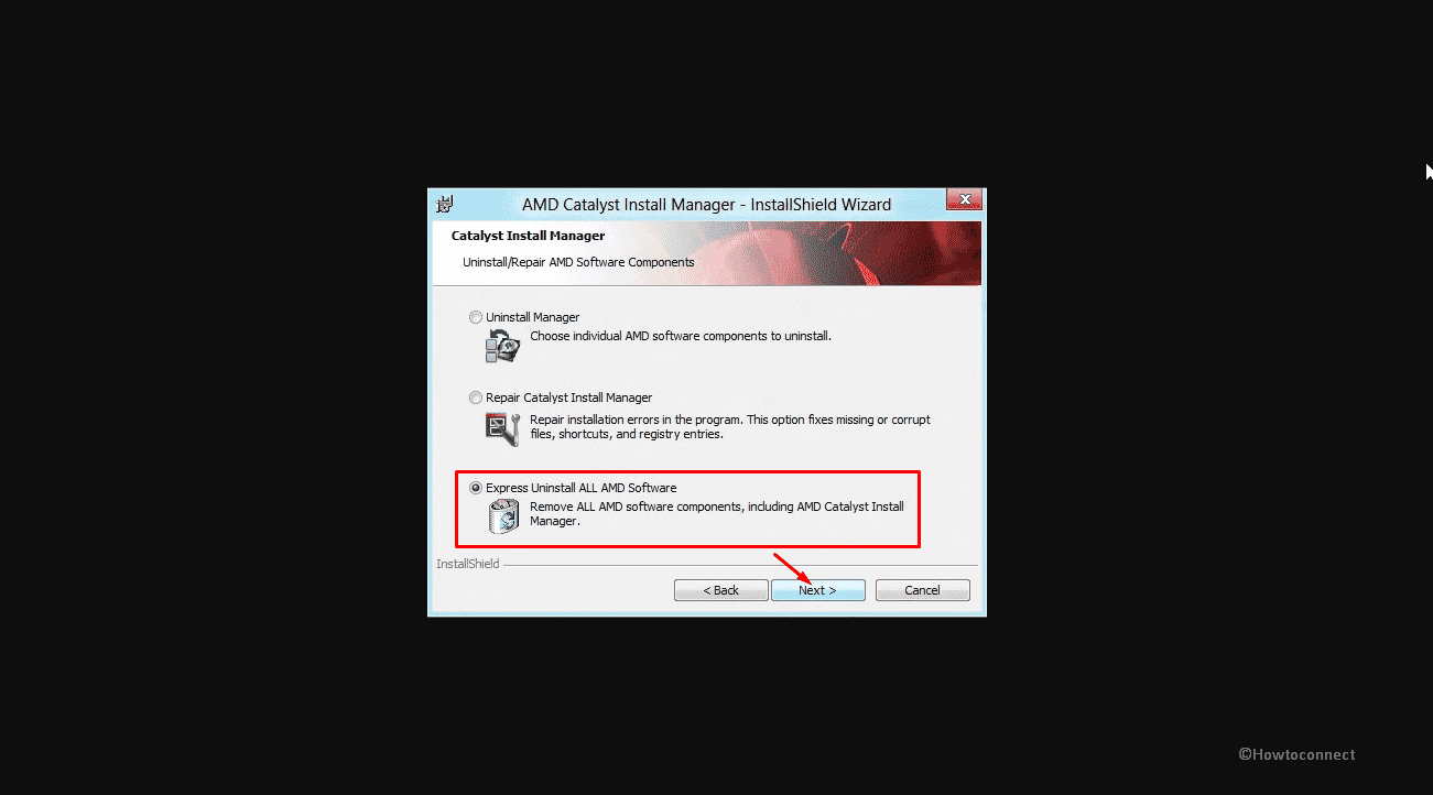 express uninstall all amd software to fix the windows does not let install