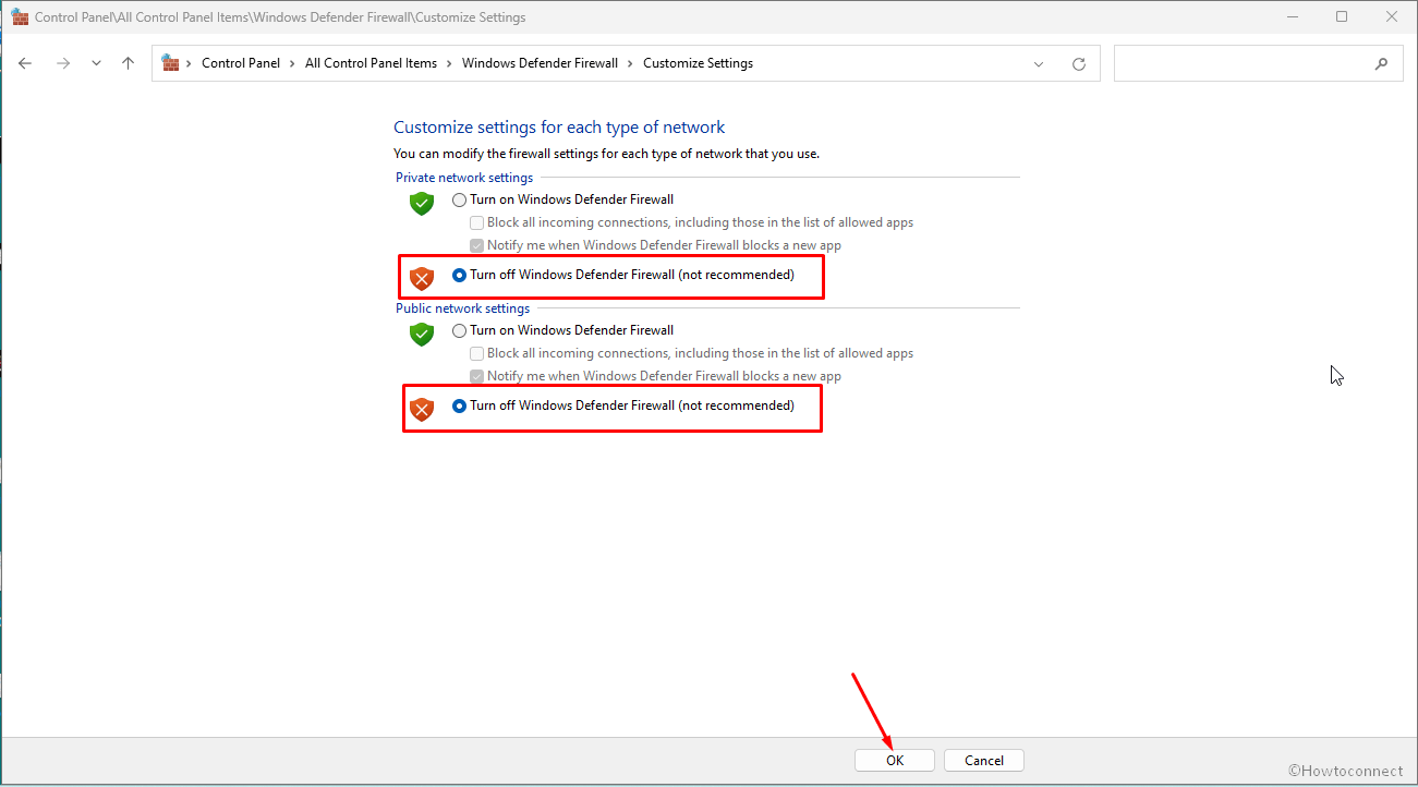turn off windows defender firewall private and public to successfully install AMD