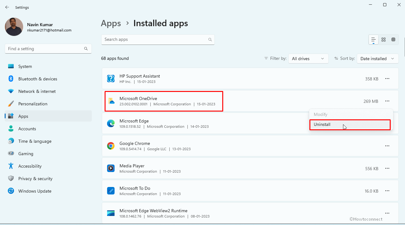 Uninstall and Reinstall the cloud storage app