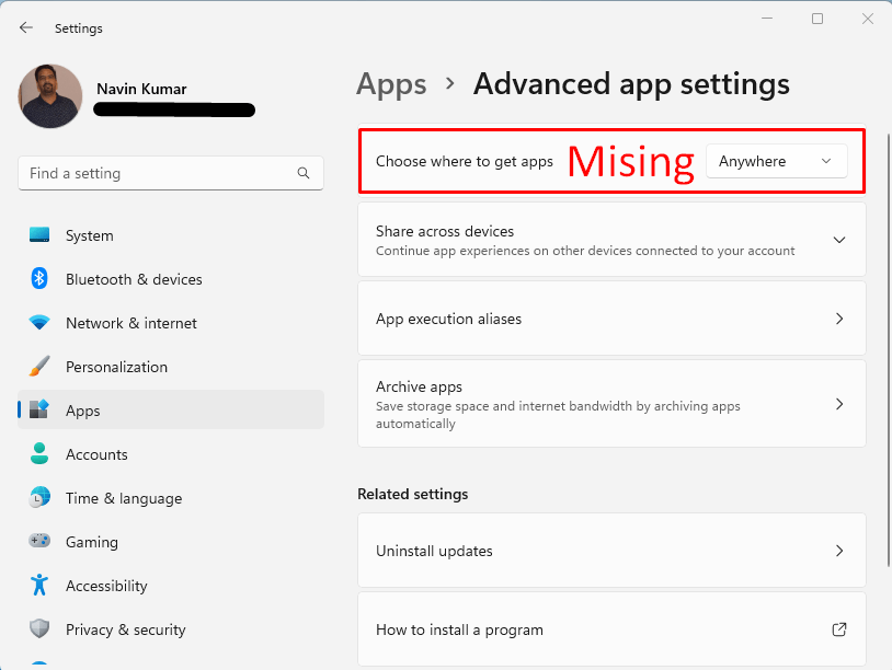 Choose where to get apps