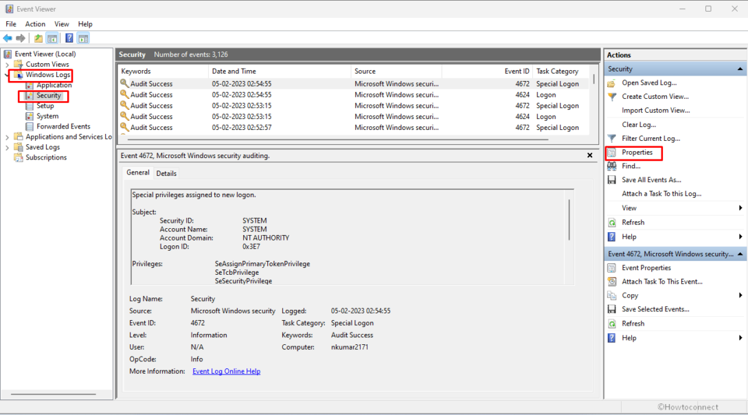 Fix Event ID 1104 The security log is now full in Windows 11 or 10