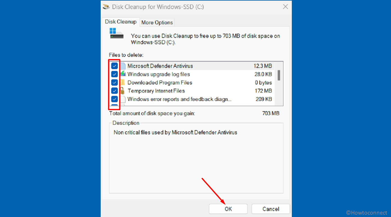 Disk cleanup for C OK to clean junk