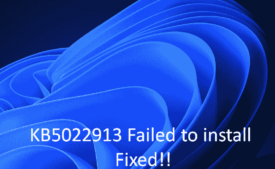 KB5022913 Failed to install