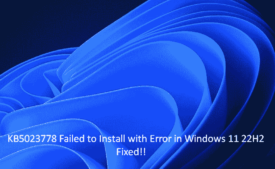 KB5023778 Failed to Install