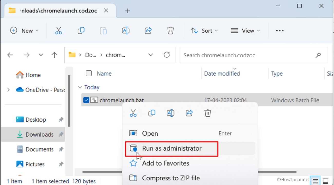 Batch file to launch Chrome run as administrator