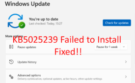 KB5025239 Failed to Install