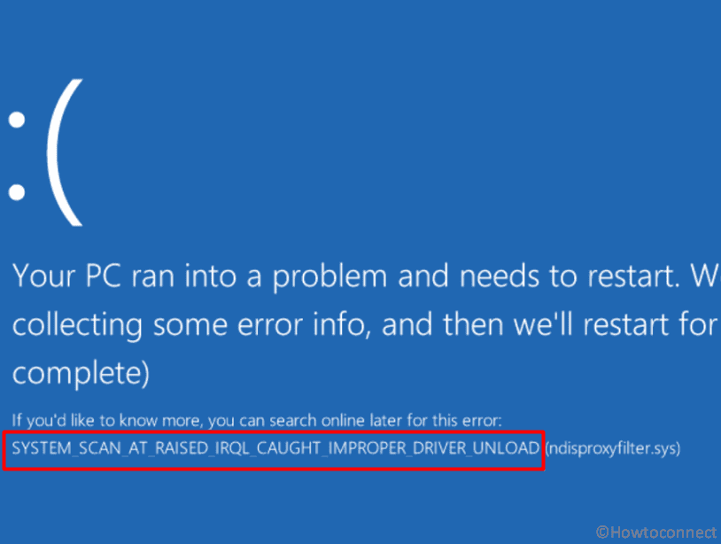 system scan at raised irql caught improper driver unload