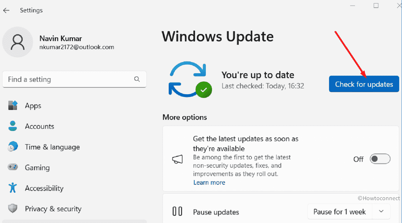 Check for updates to install pending ones in Windows 11 and 10