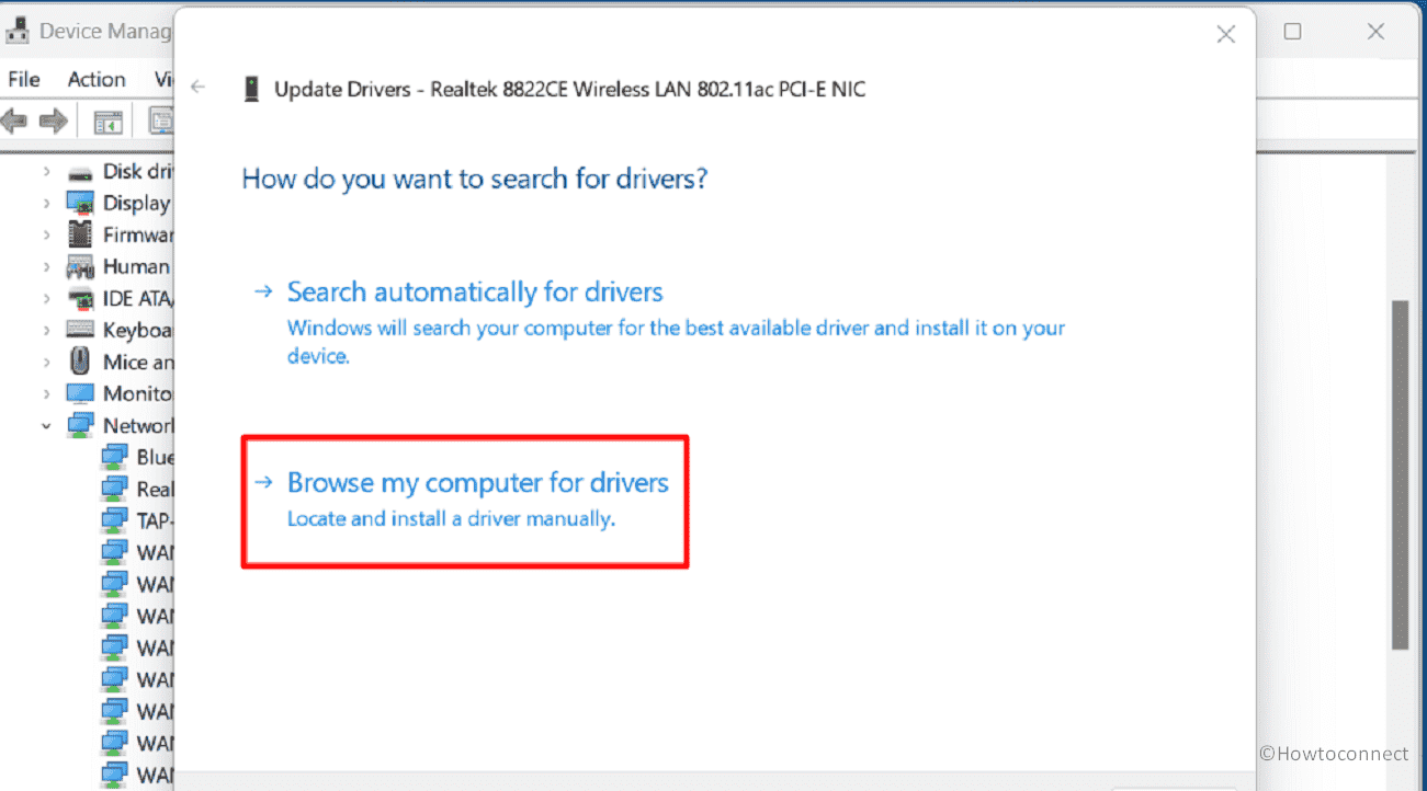 browse my computer for drivers device manager