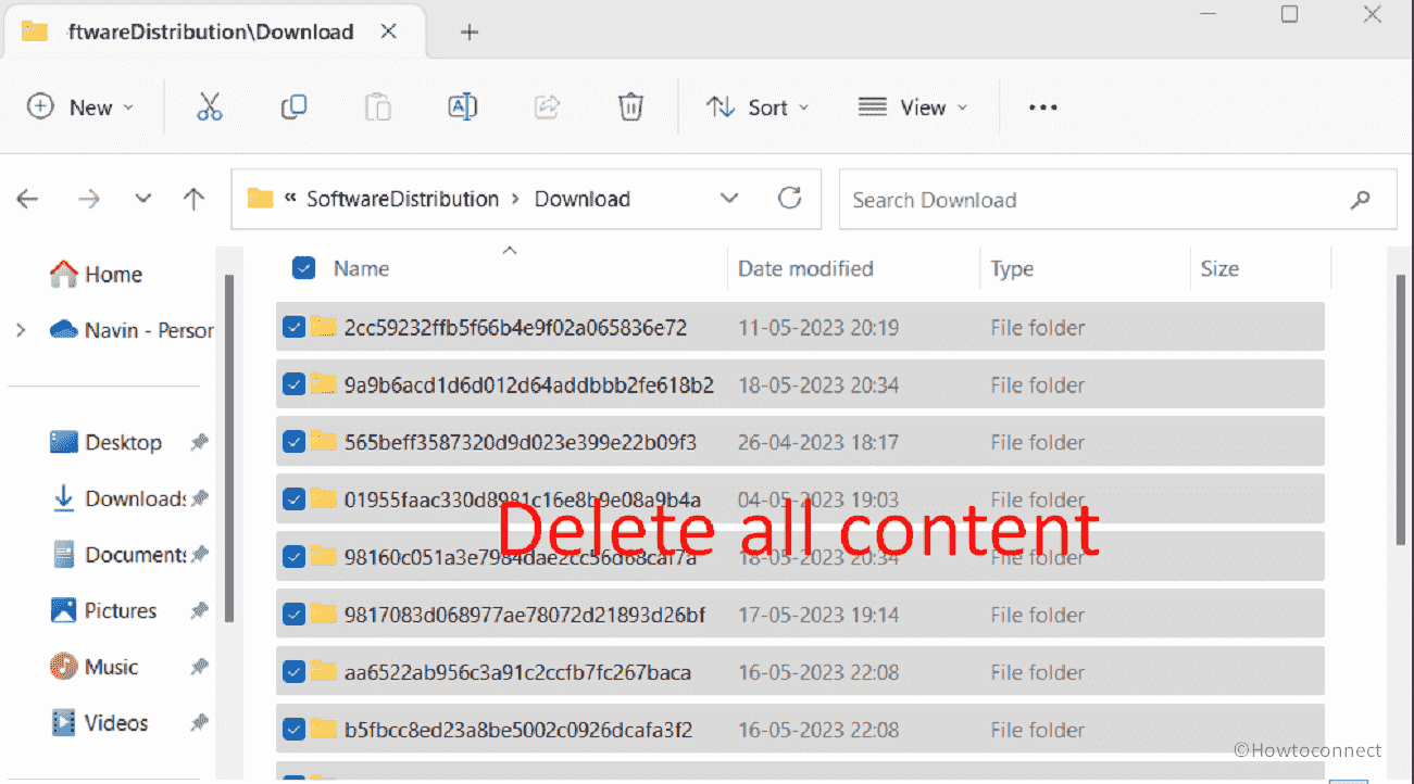 deleting content from C:\Windows\SoftwareDistribution\Download