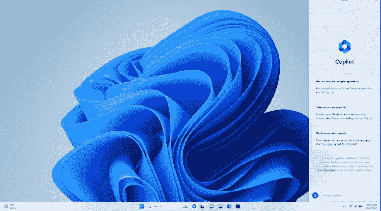 Windows AI Copilot in 23H2