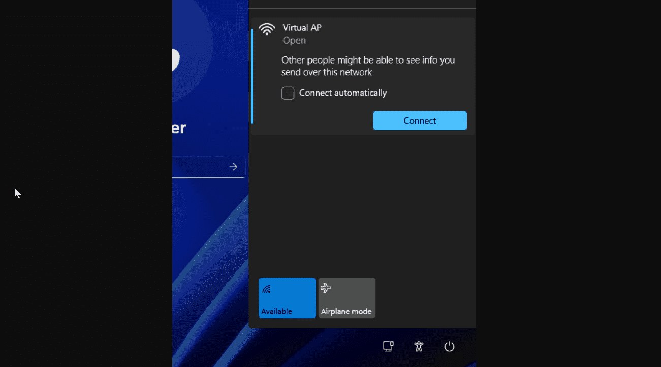 network flyout on the Lock screen to align with Windows 11 design principles