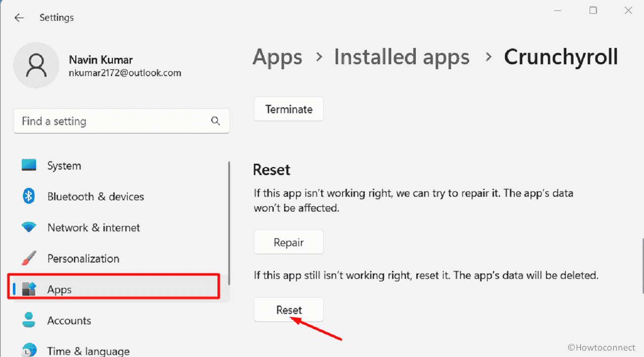 Clear and reset the crunchyroll App Cache